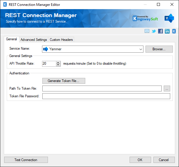 SSIS REST Yammer Connection Manager